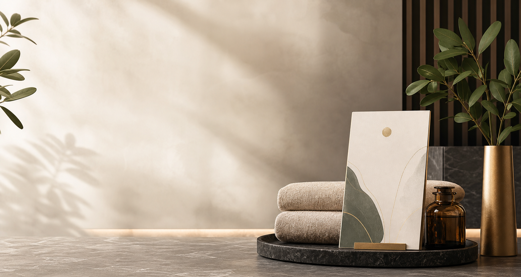 Premium towels and wellness care setting for mobile massage in Korea